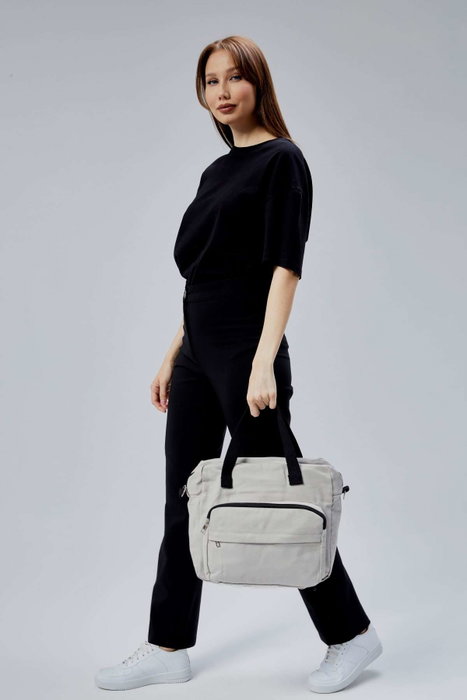 Zoozie Bags Bolsa Tote de Lona Gris Zoozie Bags Bolsa Tote de Lona Gris